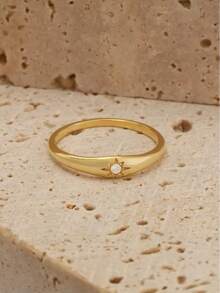 1枚女士小钻石星空戒指，经典设计，适合日常休闲装扮（无包装盒） - 戒指 - 查看 3