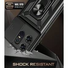 Funda para Moto 50 Pro Case Protector de Pantalla Incluido, con Ventana Deslizante de proteccin de la cmara y Soporte para el telfono mvil - Rosa - Moto Edge 50 Pro + Rosa - Ver 2