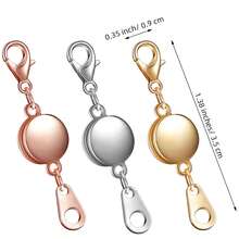Magnetic Necklace Clasp And Closure Device - Round Bracelet Extension Clasp For Jewelry Making - Multicolor - View 2