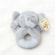 1 件婴儿男女通用卡通圆形摇铃玩具，舒缓抓握摇铃玩具，适合新生儿礼物