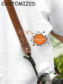 个性化复古相机背带 - 可定制姓名/首字母，金色字母组合雕刻，快拆式PU皮革背带，适用于单反/微单/胶片相机，可斜挎/肩背/颈挂 - 摄影师礼物，男女通用（生日、周年纪念），专业相机背带，精致配件，手工质感 - 彩色 - 查看 5