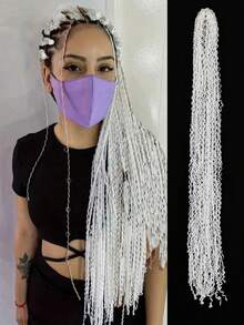 Braids Crochet Box Braids Colored Synthetic Hair Extensions Pure Brown Pink Crochet Braids Hair - Multicolor - View 10