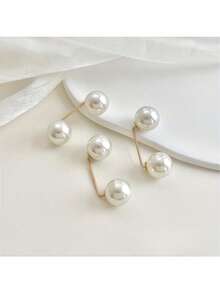 2pcs Pearl Denim Leg Clips, Chest Front Light Blocker, Anti-Slip Shoe Buckle, Pants Length Adjuster - Multicolor - View 7