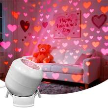 1pc USB-Powered LED Heart-Shaped Projection Light With Adjustable Angle - Romantic Valentine'S Day Decorative Lamp For Parties, Weddings, And Special Occasions, With Pink Hearts, USB-Powered, No Battery Needed - Love - View 2