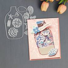 Creative Shell Cutting Mold, DIY Photo Album And Pressed Flower Template, Greeting Card Making Tool, Card Paper Cutting Handicraft, Greeting Card Template Cutting Mold - Silver - View 7