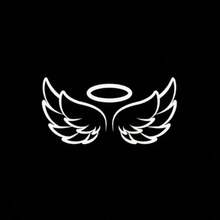 Guardian Angel Wings Vinyl Decal Sticker, Car Truck Window Wall Cup Laptop Laptop Decal Sticker - A - View 3