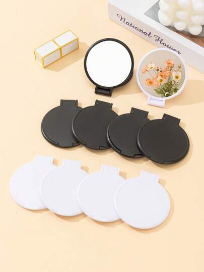 2 pièces/10 pièces/20 pièces Miroirs compacts multicolores, miroirs de maquillage portables pour sac à main, miroirs de poche essentiels pour les voyages, miroirs de coiffeuse mignons pour la chambre d'étudiant