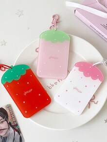 1 PC Girl Heart Cartoon Strawberry 3-Inch Small Card Display Card Set Student Star Chasing Pendant Hard Card Set Bus Kaka Bag - Multicolor - View 10