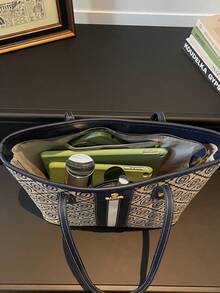 2025新款复古时尚简约大容量腋下包，多功能单肩包，通勤包，女士品牌手提包 - 藍色 - 查看 9