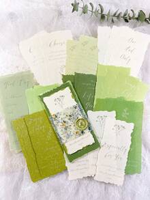 30张/包 复古花卉及英文文字不对称装饰纸片，适用于手工剪贴簿、手账、拼贴画、DIY装饰 - 彩色 - 查看 12