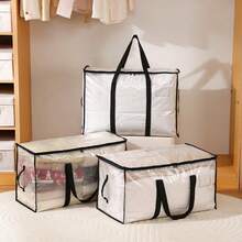 Durable Blue Black Waterproof Storage Bag - Ideal For Moving, Traveling, Camping, And Gardening/Travel Supplies | Classic Style | Rectangular, Underbed Storage - Màu xanh lam - Xem 6