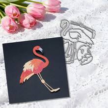 Creative Flamingo Cutting Dies, DIY Scrapbooking Album And Embossing Stencil, Greeting Card Making Tool, Card Paper Cutting Crafts ,Gift Card Making Template Die Cuts. - Silver - View 6