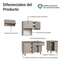 Cocina Integral Completa Modular Madesa Nice 240cm Crema 09 - Beis - Ver 4