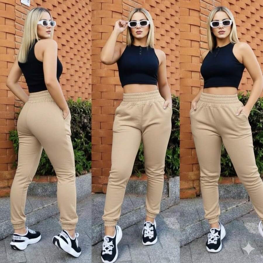 Women Sweatpants - Beis - Ver 1