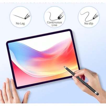 2-In-1 Stylus Pen, Universal Drawing Tablet, Capacitive Screen Stylus Pen, Android Phone Smart Pen Accessory, Black/White,Ipad Pen,Apple Pencil,
