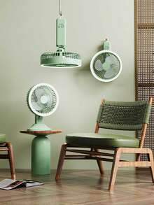 Desk Mini Fan, Super Long Battery Life, Oscillating, USB Rechargeable, Small Fan For Office, Desktop, Wall-Mounted, Home Use, Quiet, High Wind, Portable Tabletop Fan - Multicolor - View 8