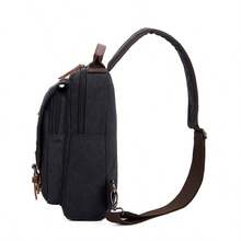 1pc Vintage Canvas Multi-Functional Double Shoulder Bag Backpack, Casual Travel Backpack, Fashion Versatile Bag, Multifunctional Backpack Handbag Chest Bag - Multicolor - View 4