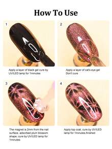 Beautizon Nailartlab 15件套猫眼美甲工具套装，多图案磁性棒和模板，适用于凝胶指甲油美甲 - 彩色 - 查看 7