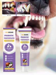 Pet Probiotic Toothpaste - Cleans Pet Teeth, Removes Stains & Tartar, Freshens Breath, Oral Care For Dogs & Cats - Multicolor - View 6
