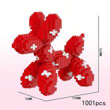 Juego de bloques de construcción de perro de micropartículas, bloques de ensamblaje DIY, bloques de arquitectura abstracta, bloques de decoración de escritorio, bloques con tema animal, idea de regalo de cumpleaños, decoración de colección y exhibición - Multicolor - Ver 6