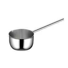1pc Mini Butter Heating Pot, Milk Pot With Long Handled Flat Bottomed Pan, Butter Melting Pot, Used For Chocolate, Candy, Coffee And Tea Soup, 300ML, Silver - Multicolor - View 10