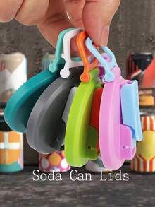 1pc/4pcs Reusable Soda Can Lids With Straws, Suitable For Soda, Beverages, Juices, Soda Cans, Party Supplies, Travel, Vacation, Daily Use, Cup Accessories - Multicolor - View 2
