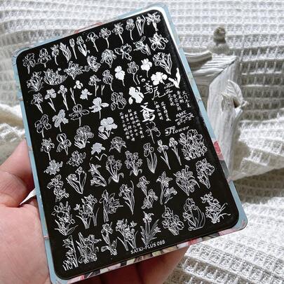 Nail Art Stamping Plate, Flower & Floral Pattern Stamping Template, Rose Flower Nail Art Stamp Plate, Slouchy Nail Art Stamping Plate, New Technology Changing Life