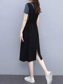 Women Midi Dresses - 灰色 - 查看 2