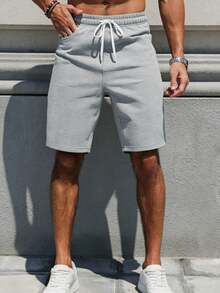 Men's Shorts, Men's Summer Cotton Shorts, Men's Casual Sports Pants - 灰色 - 查看 1