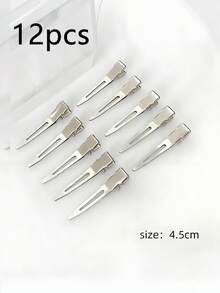 10/12/30/Pcs Professional Ladies Salon Fixed Hair Pin 5.5cm Curl Metal Hair Clips Hair Root Fluffy Clips DIY Tools Hair Accessories - Silver - View 10