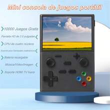 Consola de juegos portátil clásica retro: pantalla IPS de 3,5 pulgadas, más de 15.000 juegos integrados, 64 GB de memoria, el regalo de cumpleaños perfecto. - Negro - Ver 7