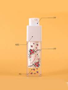 1pc 30ml Square Rotating Vacuum Lotion Bottle - Cosmetic Liquid Refill Rotating Bottle - Square Rotating Press Cosmetic Liquid Bottle - Essence Rotating Vacuum Bottle - Multicolor - View 4