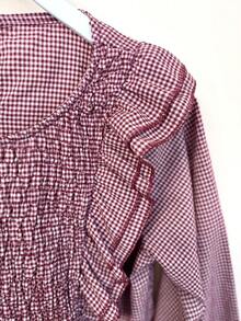 Women Tops - 酒紅色 - 查看 5