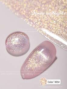 12毫升 2026新款极光独角兽高光小灯泡，网红爆款透明闪亮极光亮片凝胶，彩虹碎钻星河美人鱼指甲油，适合多种场合：购物、约会、通勤、居家DIY美甲沙龙。配备LED灯、UV底油、亮油，通勤约会必备，热销沙龙级品质，持久28天。 - 彩色 - 查看 15