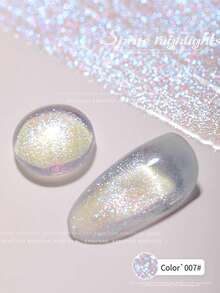 12毫升 2026新款极光独角兽高光小灯泡，网红爆款透明闪亮极光亮片凝胶，彩虹碎钻星河美人鱼指甲油，适合多种场合：购物、约会、通勤、居家DIY美甲沙龙。配备LED灯、UV底油、亮油，通勤约会必备，热销沙龙级品质，持久28天。 - 彩色 - 查看 18