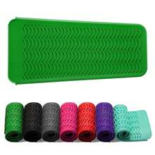 ZAXOP 2 Pack Heat Resistant Silicone Mat Pouch For Flat Iron, Curling Iron,Hair Straightener,Hair Curling Wands,Hot Hair Tools (Black&Amp;Black) - ColorC - View 1