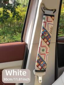 1PC Bohemian Car Seat Belt Cover, Linen Material, 30cm/50cm Two Sizes Available, 30cm Suitable For Front Seat, 50cm Longer Suitable For Back Seat - AA - View 15