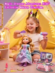 3-6 Years Old Kids Realistic Toy Hand-Held Basket, Made Of PP Material, Promotes Parent-Child Interaction, Includes Realistic Cooking & Grilling Play Set, Repair Tool Toy Set, And Pet Dog Care Toy Set - Multicolor - View 8