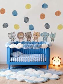 1张/2张 - 壁纸 - [动物] 男孩儿童房装饰 家居自粘婴儿房装饰 女孩房装饰壁纸 可移除墙贴 个性化礼物 墙面装饰 客厅、女孩卧室、窗贴 - 可爱创意墙面装饰 儿童房装饰 卧室装饰 - 彩色 - 查看 3