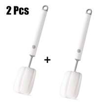 2/1个海绵瓶刷，长柄软海绵杯刷，海绵头+PP手柄，可拆卸清洁头，瓶杯清洁工具，厨房清洁配件，便携式手动操作，柔和色调，符合人体工学的纹理手柄，适用于家庭厨房，可清洁杯子、水瓶、马克杯、咖啡杯、酒杯等，圣诞礼物 - 彩色 - 查看 24