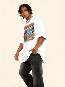 Camiseta de Manga Corta para Hombre Regalo Ideal para Cumpleaños 100% Algodón Camiseta Masculina de Calidad Verano Estampada Transpirable y Cómoda con Diseño de Pascua Camiseta Gráfica Estilo Y2K Escena Urbana - Blanco - Ver 4