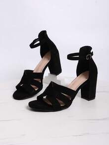 2026 High Heel Platform Thick Heel Sandals - Black - View 6