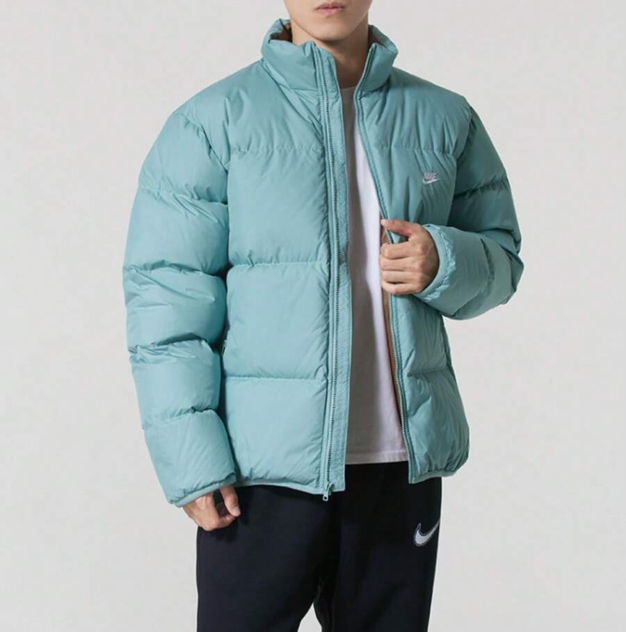 Nike 男士休闲保暖立领羽绒服 - 薄荷綠 - 查看 1