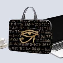 [1 Laptop Case] Egyptian Print Laptop Case, Briefcase-Style Fabric Shell, Fits 14-Inch Laptops, Soft Laptop Sleeve, Briefcase-Style Tablet Case, Zippered Laptop Case, Fixed Laptop Case - Multicolor - View 6