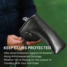 Bao bọc gậy golf từ tính FINGER TEN (1 chiếc), chất liệu da PU màu đen, có khóa từ tính chắc chắn và giá đỡ bóng từ tính tích hợp, giúp bảo vệ tối ưu và dễ dàng sử dụng. - màu đen - Xem 5