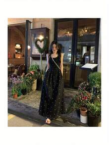 Women Midi Dresses - Black - View 6