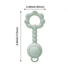 1 pieza Juguete de sonajero de silicona, Juguete calmante para bebés, Material de silicona, Sonajero de silicona, Entrenamiento de agarre para bebés, Juguete de sonajero, Sonajero educativo adecuado para niños y niñas - Multicolor - Ver 4