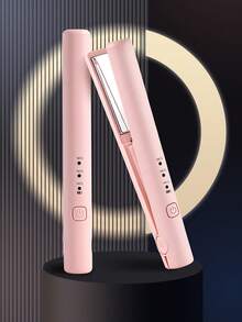 New Rechargeable Mini Wireless Hair Straightener & Curler 2-In-1, Cordless Flat Iron & Curling Iron, Portable Hair Styler, USB Rechargeable, Damage-Free - Multicolor - View 6