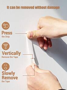 Tiras colgantes de nailon, ganchos sin taladro, soportes para cuadros y decoración de pared, cinta adhesiva invisible, pegatinas de pared adhesivas por ambos lados, colgado de pared sin daños, ideal para organizar y asegurar artículos diarios. Adecuado para decoraciones navideñas, decoración de pared, marcos de fotos, enrutadores, enchufes, alfombras, placas de identificación y talla grande. - Multicolor - Ver 3