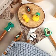 6pcs/Set New Fashion Silicone Anti-Slip Knitting Needles Protectors, DIY Knitting Needle Stoppers